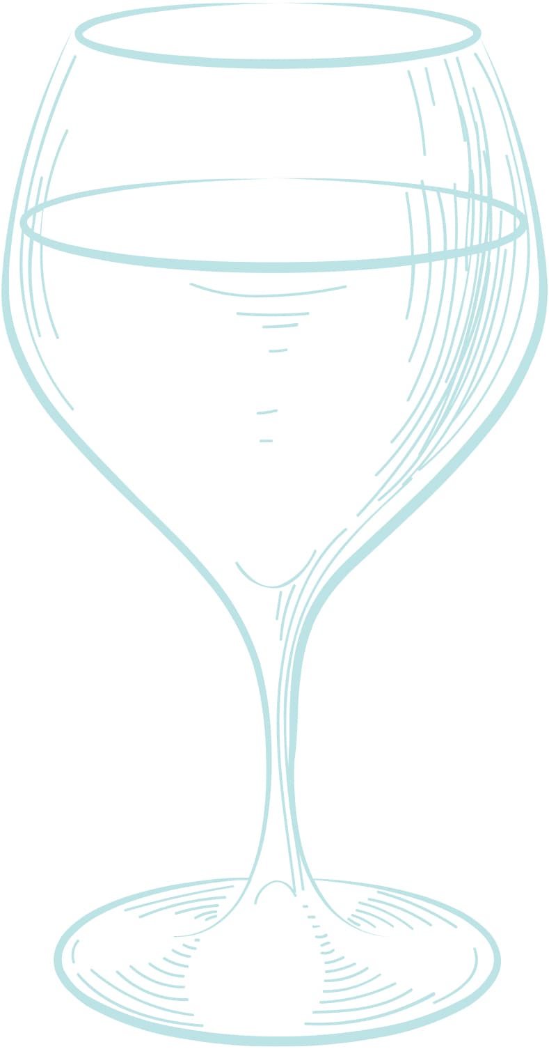 Illustration of a full glass of red wine